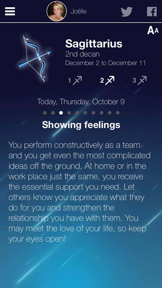 My Horoscope Screenshot woman view