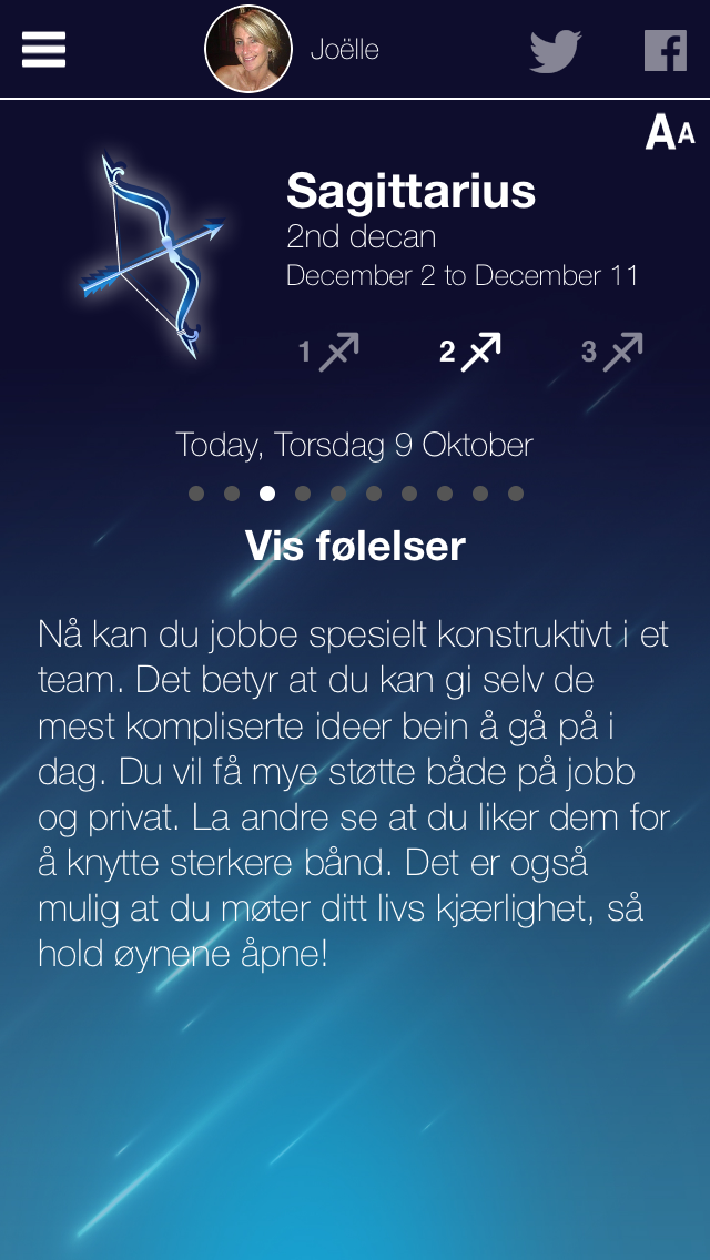 My Horoscope Screenshot woman view